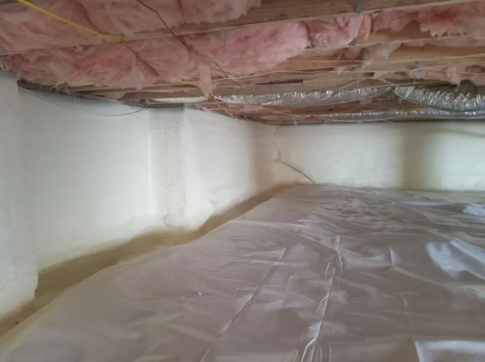 Crawl space encapsulation with closed-cell spray foam for Roof Maintenance in Cloverly